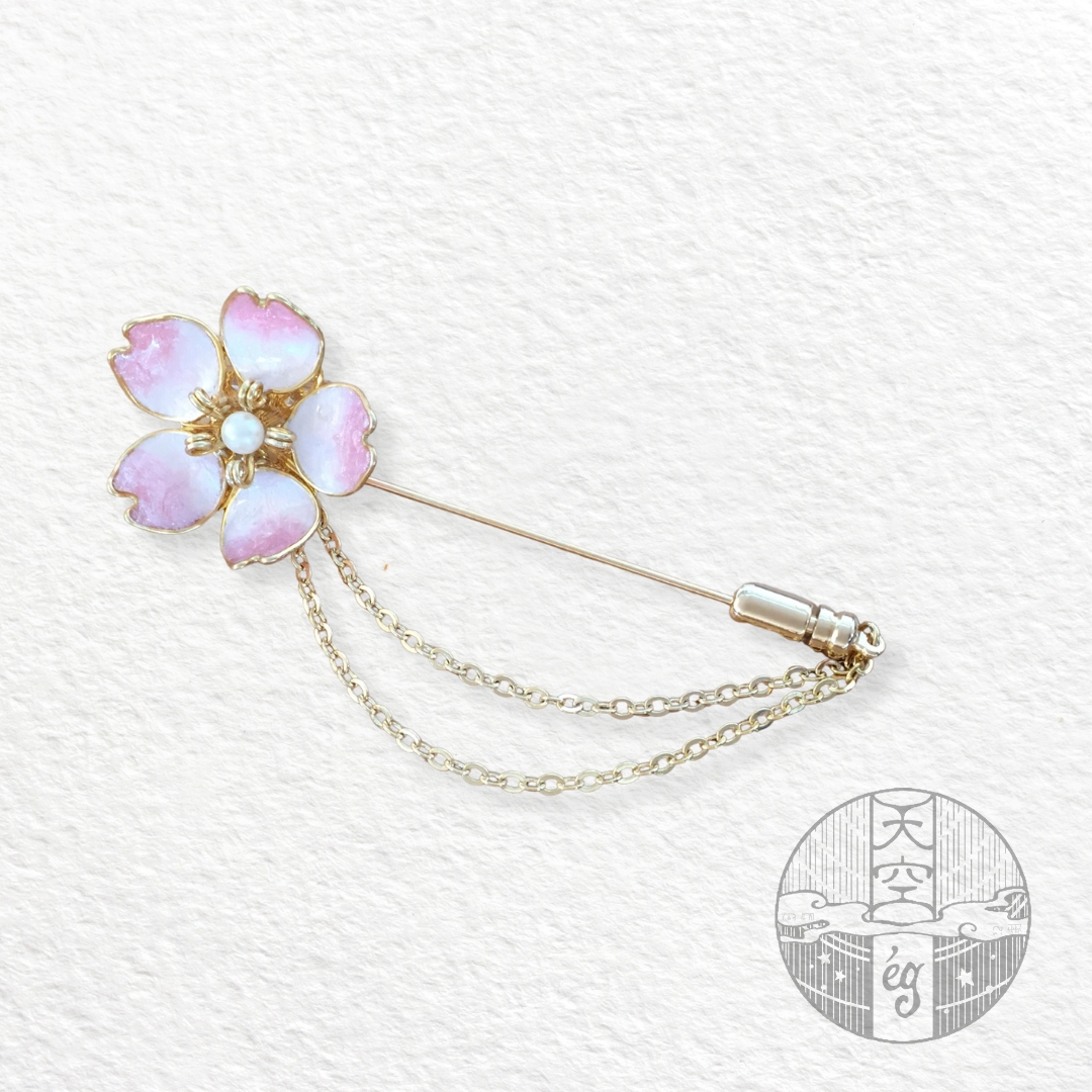 桜のハットピン(チェーン付き)